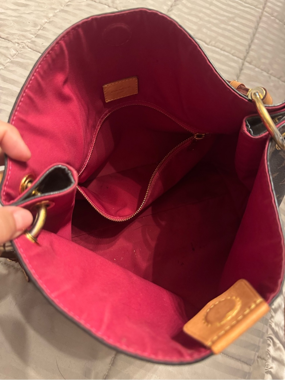 Louis Vuitton Monogram Bucket Bag with Burgundy Interior - Picture 2 of 10